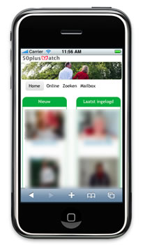 Mobiele site 50plusmatch.nl